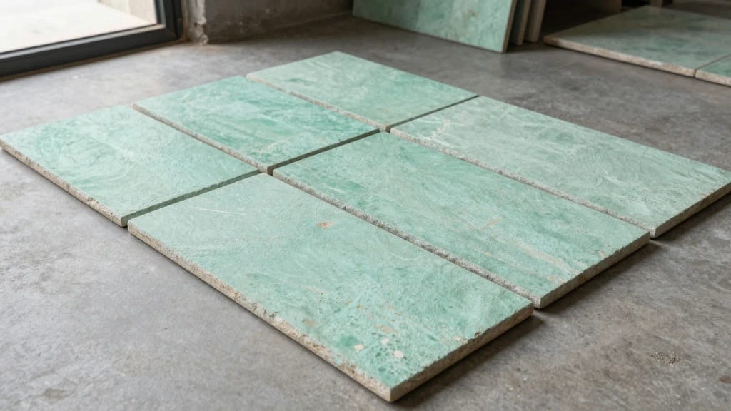 High-quality mint sandstone tiles showcasing natural texture and color variations