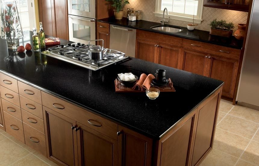 black quartz countertops